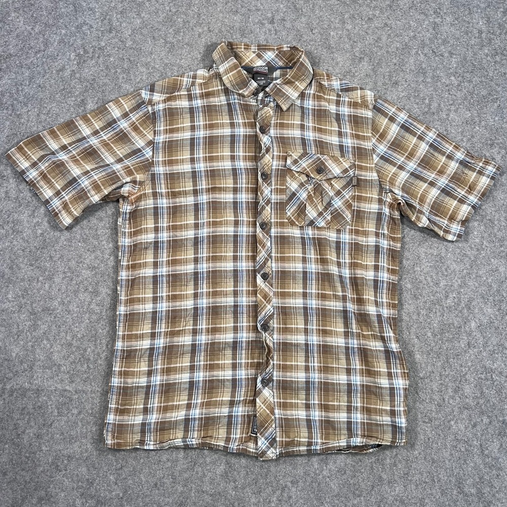 Outdoor Research Plaid Jinx Short Sleeve Button Up Shirt Men's Size Medium